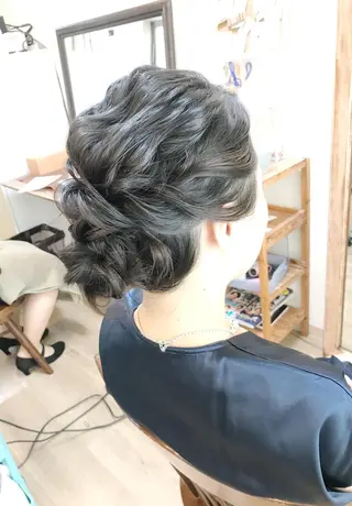 セミロング ヘアアレンジ マツエク・マツパ 早朝✨ヘアセット 着付け/清水玲歌のヘアスタイル