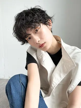 ショート ショート/レイヤー/ パーマ　水野のヘアスタイル