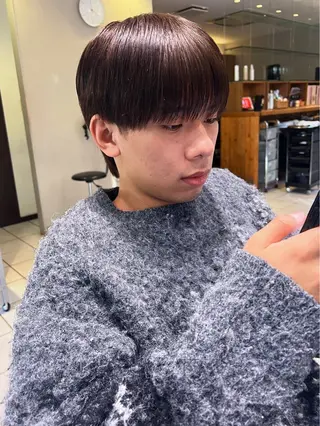 ショート カラー メンズ カット/まゆ毛/ スパ/メンズ/龍人のヘアスタイル
