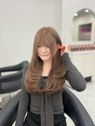 ロング カラー 🥂上品ワンホンヘア 🥂nozomiのヘアスタイル
