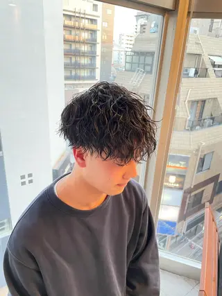 ショート パーマ メンズ 【men's Lapis横浜】海人のヘアスタイル