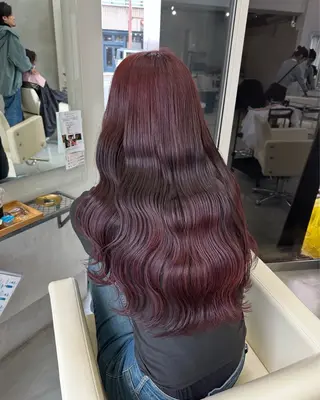 セミロング カラー SOLUA 岐阜のヘアスタイル