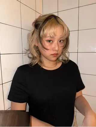 ミディアム 捺葵 @72tomi__のヘアスタイル