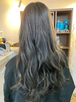 ロング カラー ヘアアレンジ 【艶髪×韓国風】 毛流れ職人 RYOのヘアスタイル
