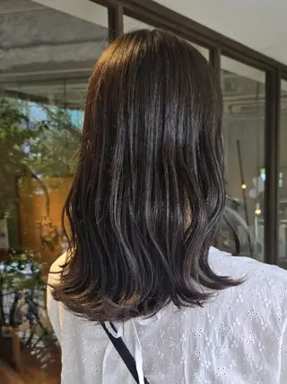 セミロング カラー 韓国好き🇰🇷 美容師MIKUのヘアスタイル