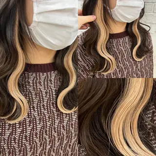 セミロング エクステ＆艶カラー 🎀YURINA🎀のヘアスタイル