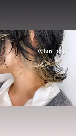ショート カラー デザインカラーウルフ 宙也のヘアスタイル