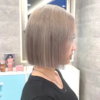 ミディアム ♡似合わせハイトーン ♡maiのヘアスタイル
