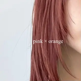 セミロング カラー 🍑暖色／レイヤー／ 真希🎀のヘアスタイル