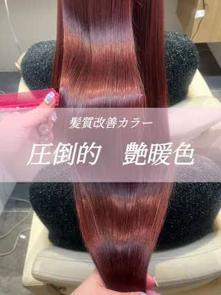 ロング カラー 柔らかい艶暖色 レイヤー🫧姫汝のヘアスタイル
