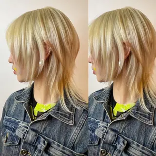 ミディアム デザインカラー★★★ Haco+shihoのヘアスタイル