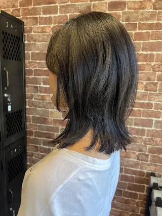 セミロング カラー パーマ ヘアアレンジ メンズ キッズ ネイル マツエク・マツパ アイブロウ 久木原 ゆりのヘアスタイル