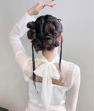 ロング 河西 彩香/ブリーチカラーのヘアスタイル