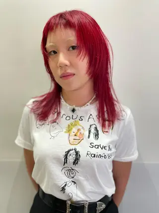 ミディアム カラー ブリーチ😼 ボブ✍️レイヤーのヘアスタイル