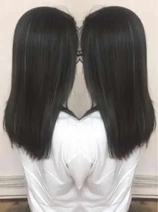 セミロング カラー ヘアアレンジ 三輪 太一のヘアスタイル