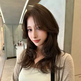 セミロング カラー 艶カラー💖モデル 募集中🐾Yuraのヘアスタイル