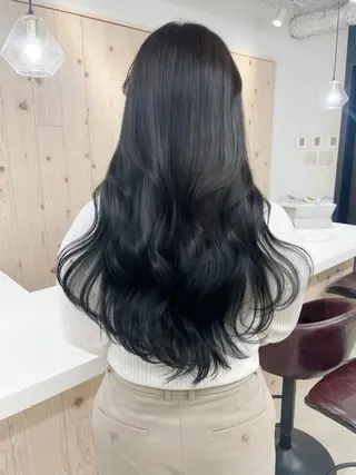 ロング 新宿/韓国ヘア/ 髪質改善ストレートのヘアスタイル