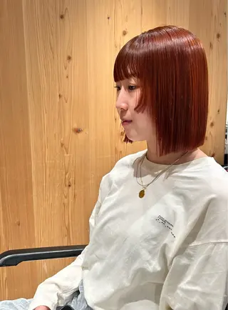 ショート カラー スキバサミを使わない カット🌼唯🌼のヘアスタイル