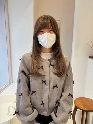 ミディアム n a n a / 京都美容室のヘアスタイル