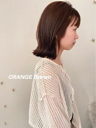 ミディアム カラー 市川 千夏のヘアスタイル