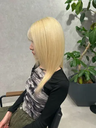 カラー 🎀ブリーチ/ エクステ/渋谷🎀のヘアスタイル