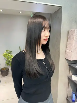 ロング RIN パーマ/暖色カラーのヘアスタイル