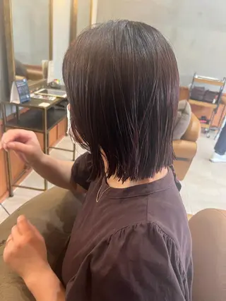 ミディアム カラー 目黒 彩花のヘアスタイル