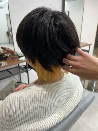 ショート カラー メンズ Yui/ショート /シャドウパーマのヘアスタイル