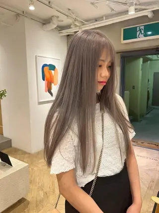 ロング 似合わせレイヤー ＆透明感カラーのヘアスタイル
