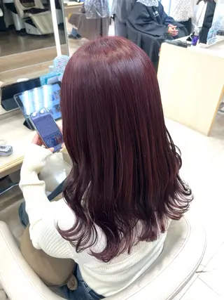 セミロング カラー 暖色専門美容師🎀 お客様満足度◎のヘアスタイル