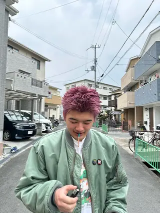 カラー 崎園 佑真のヘアスタイル