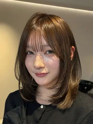 ミディアム カラー 似合わせレイヤー✨️ RIEのヘアスタイル