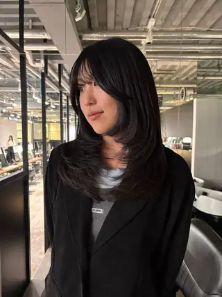 セミロング ハイトーン/レイヤー 池袋/yumeのヘアスタイル