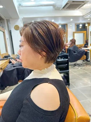 ショート カラー 👑銀座ショート/ 絶壁補正/金子涼👑のヘアスタイル