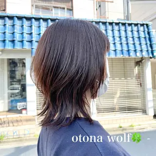 ミディアム カラー 黒崎 勝巳のヘアスタイル