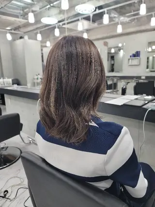 セミロング ヘアアレンジ カラー ❇️安達 優心❇️ レイヤー/艶髪特化のヘアスタイル
