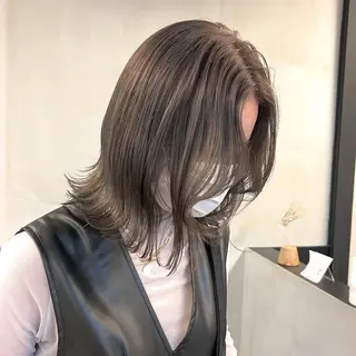 ミディアム カラー パーマ ヘアアレンジ メンズ キッズ ネイル マツエク・マツパ アイブロウ 前川 朋香のヘアスタイル
