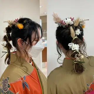 セミロング ヘアアレンジ 【Sweep】おじま のぞみのヘアスタイル