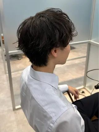 ショート パーマ メンズ かのん/メンズ毛流れ 特化/曲がる縮毛矯正のヘアスタイル