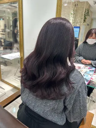 ロング カラー ヘアアレンジ 透明感カラー 古山 結季🌙🖤のヘアスタイル