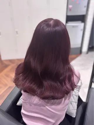 セミロング カラー 詩乃🎀ピンク 暖色系🫧レイヤーのヘアスタイル