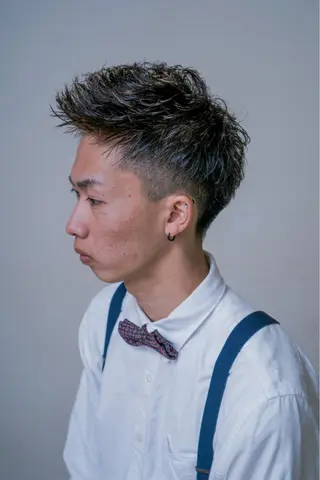 ショート パーマ メンズ メンズパーマ 赤司 泰樹のヘアスタイル