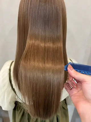 セミロング カラー 縮毛矯正/髪質改善 riwaのヘアスタイル