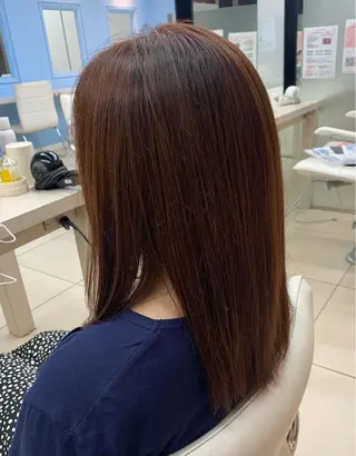 セミロング カラー ✂︎レディース のメンズカット屋さんのヘアスタイル