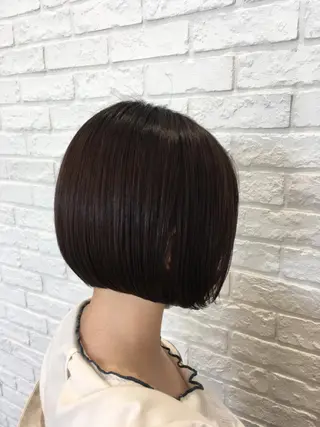 ショート 傷んだ髪をサラサラに 曲がる縮毛矯正◎高岡のヘアスタイル