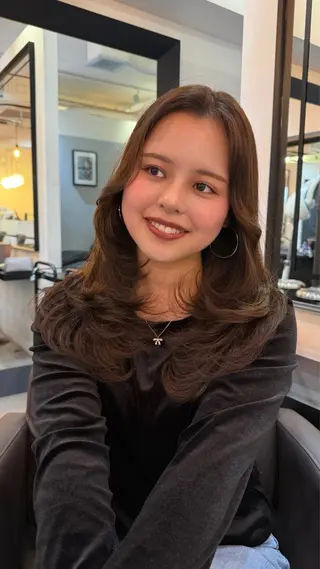 セミロング 🍒無料ボブカット/ moe🍒のヘアスタイル