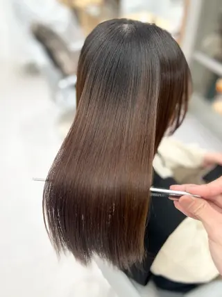 セミロング パーマ 【くせ毛さんのお悩み 解決🍀】栗橋のヘアスタイル