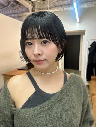 ショート カラー alu/心斎橋大阪 ボブ/ブリーチなしのヘアスタイル