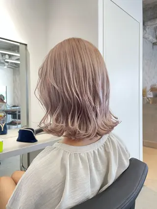 ミディアム 🎗副店長/井上 竜 ブリーチ指名No.1のヘアスタイル