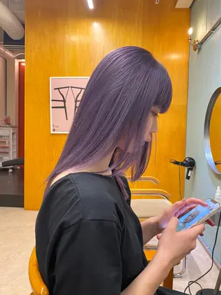 セミロング カラー 村田 りょうやのヘアスタイル